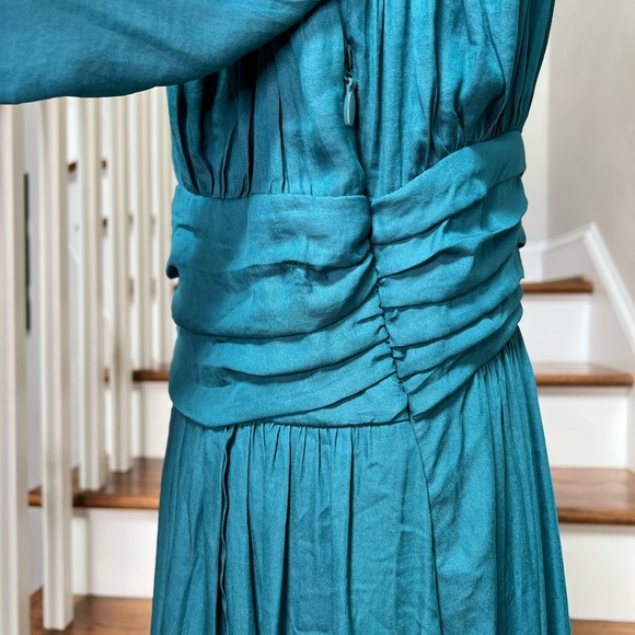 Anthropologie Gwendolyn Teal Maxi Dress NWT Size 14 - Picture 11 of 15